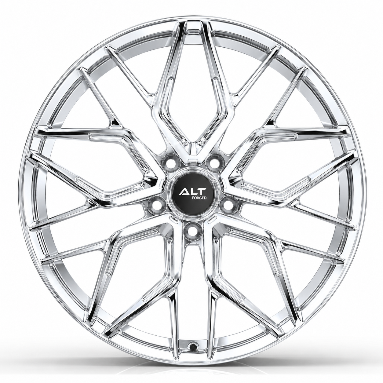ALT20 Forged Wheel for C6 Corvette  – Chrome (front view)