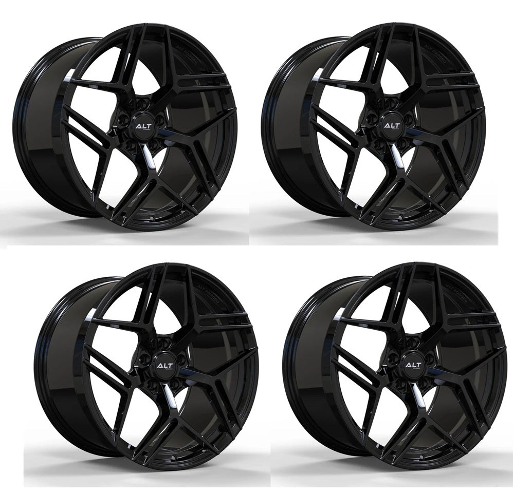 C6 Corvette Wheels – ALT12R Forged Gloss Black | Set of 4