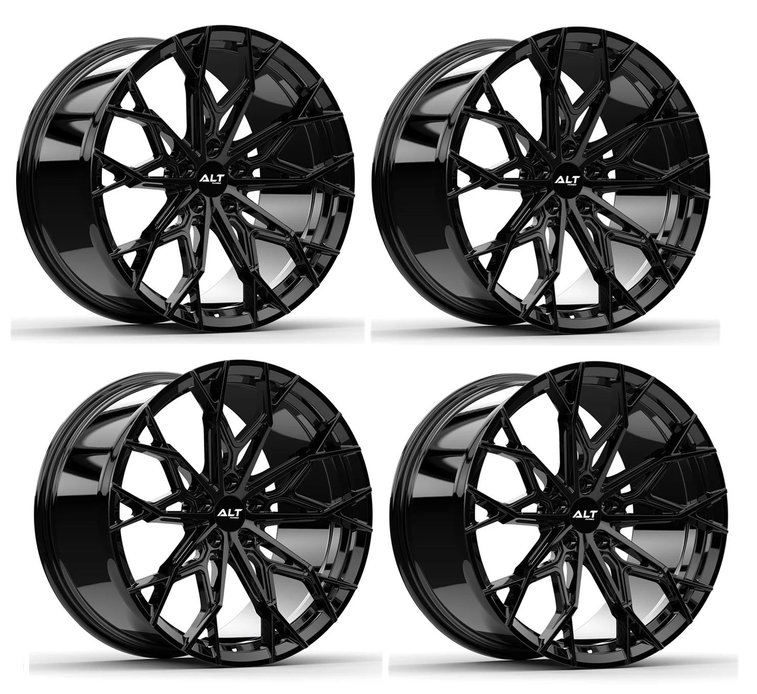 C6 Corvette Wheels by ALT Forged - ALT14 Gloss Black Wheels Set of 4