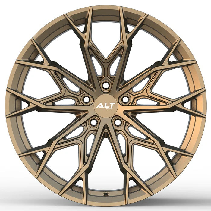 C6 Corvette Wheel by ALT Forged - ALT14 Satin Bronze (front view)