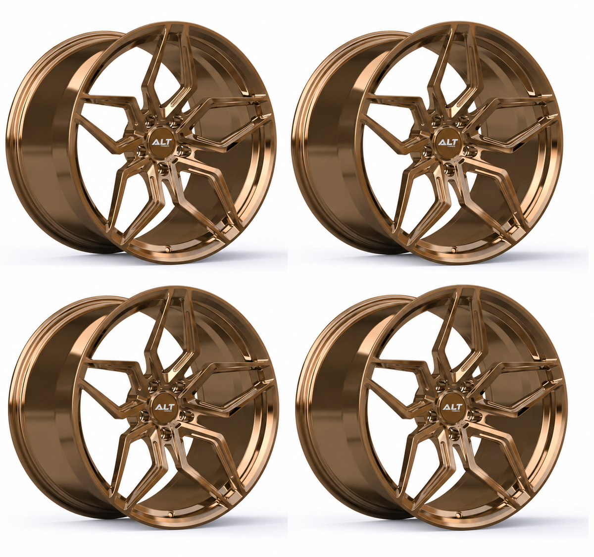 C6 Corvette Wheels – ALT5R Forged Gloss Bronze | Set of 4