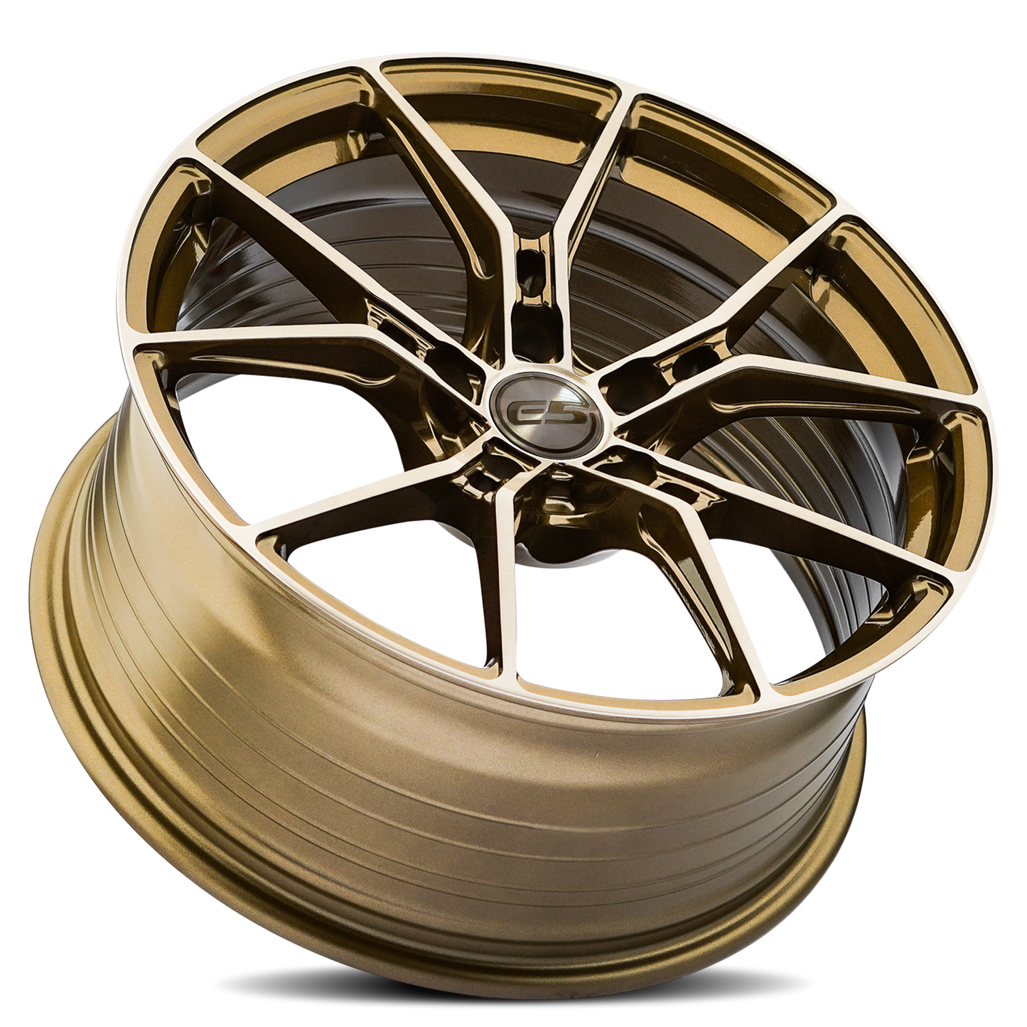 C6 Corvette Wheels - E5 Daytona Brushed Bronze Tint (concave view)