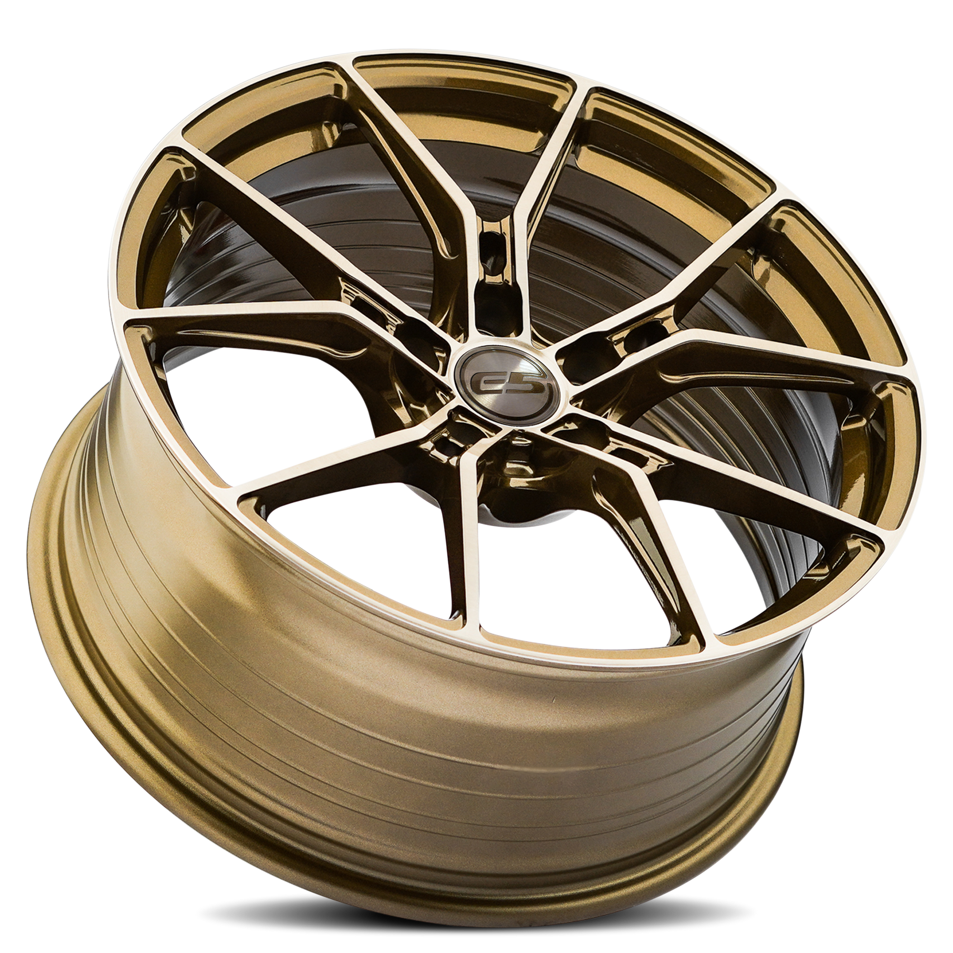 C6 Corvette Wheels - E5 Daytona Brushed Bronze Tint (concave view)
