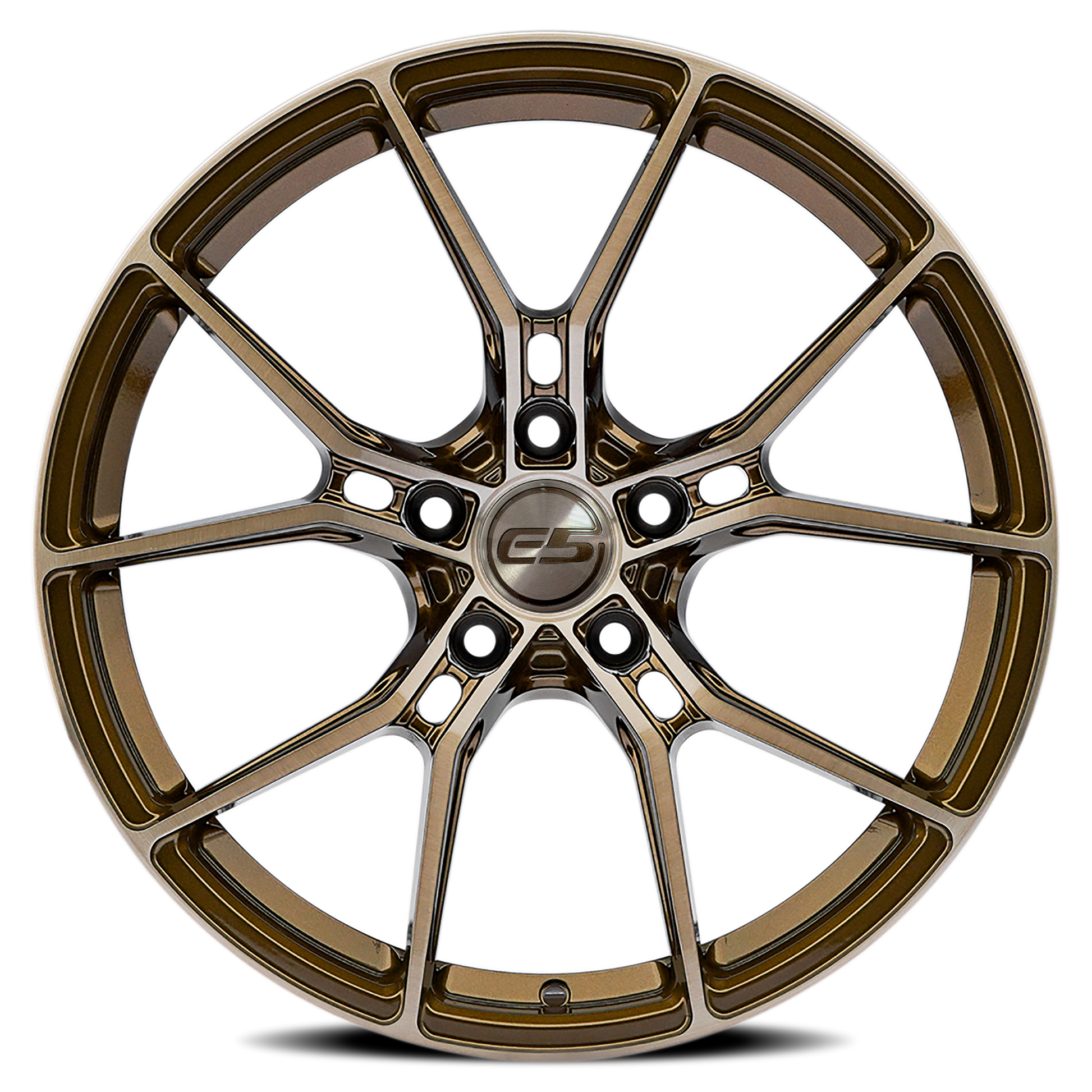 C6 Corvette Wheels - E5 Daytona Brushed Bronze Tint (front view)