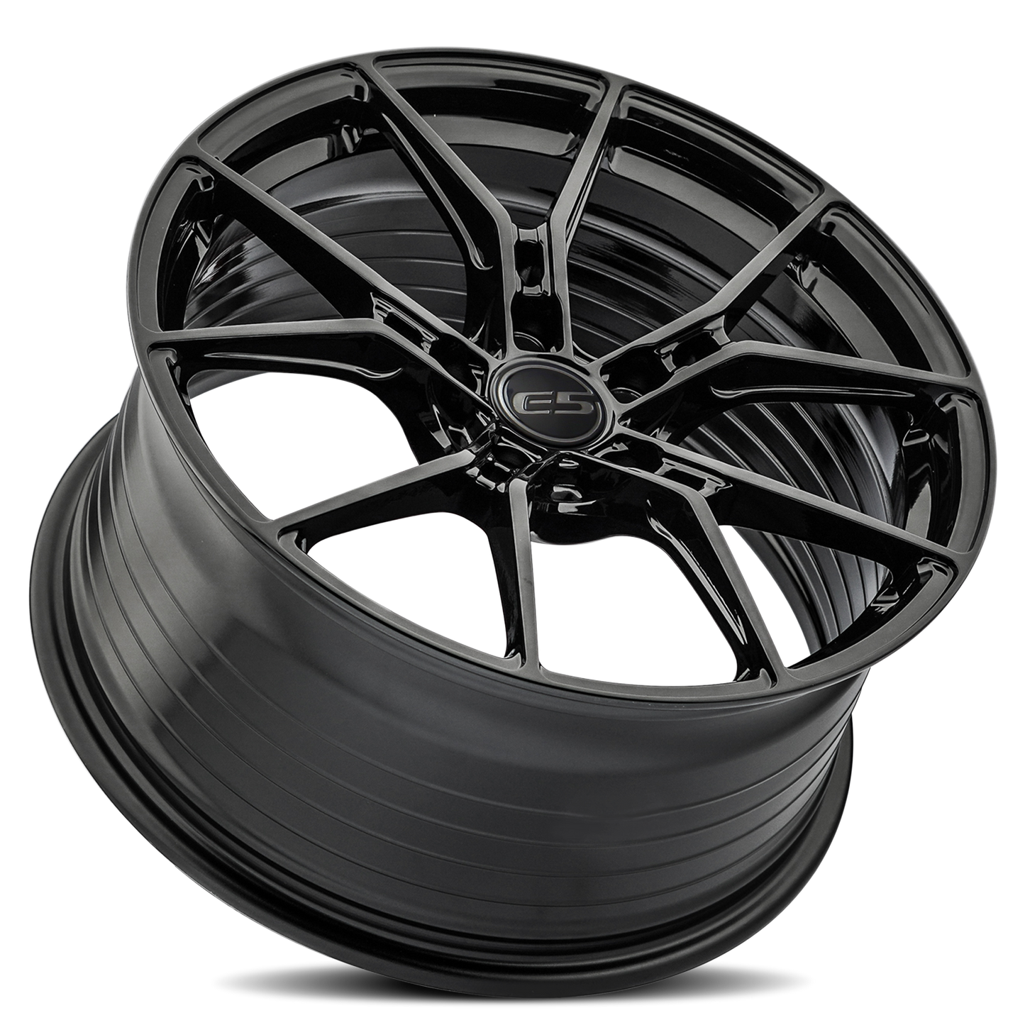 C6 Corvette Wheels - E5 Daytona Gloss Black (concave view)
