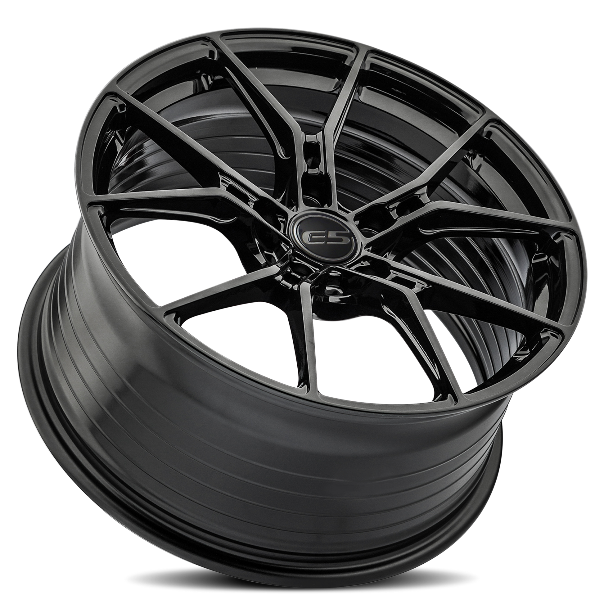C6 Corvette Wheels - E5 Daytona Gloss Black (concave view)