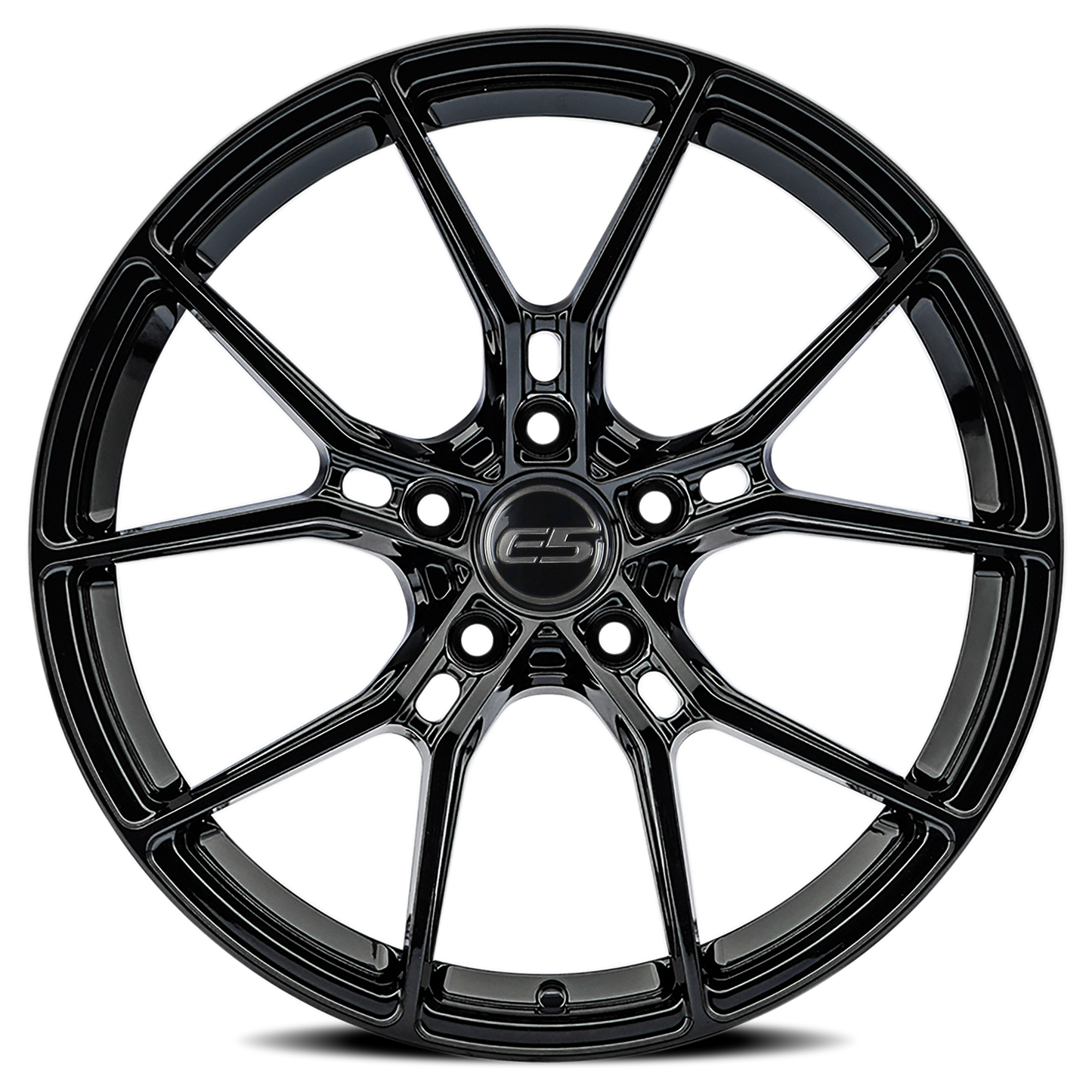 C6 Corvette Wheels - E5 Daytona Gloss Black (front view)