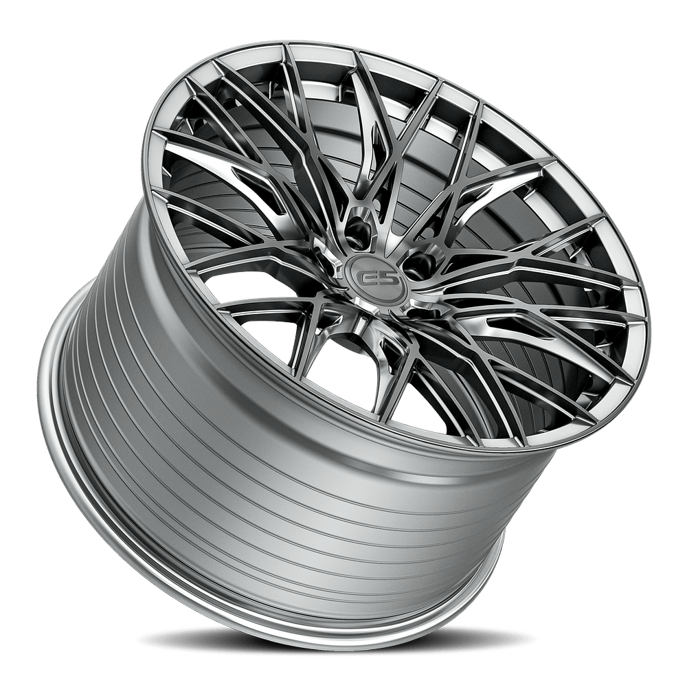 C6 Corvette Wheel - E5 Sebring Brushed Titanium (concave view)