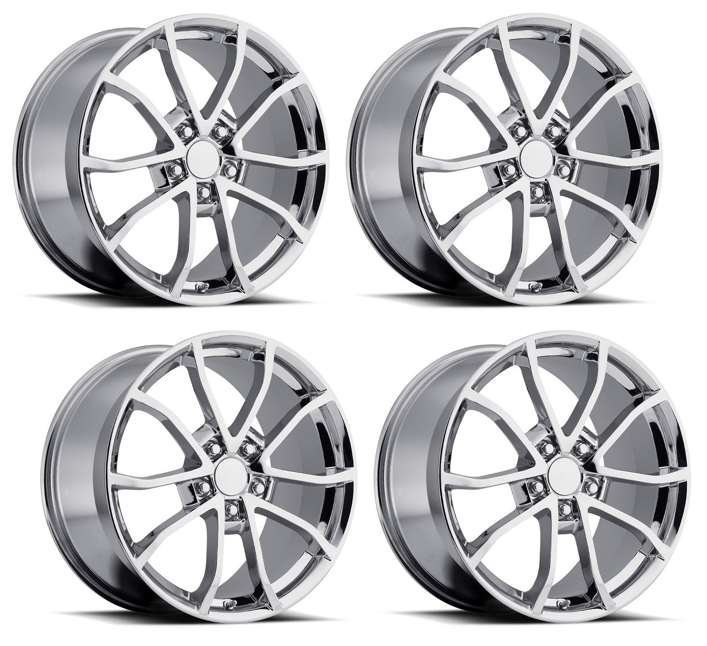 Set of Four C7 Corvette Grand Sport Replica Wheels - Chrome