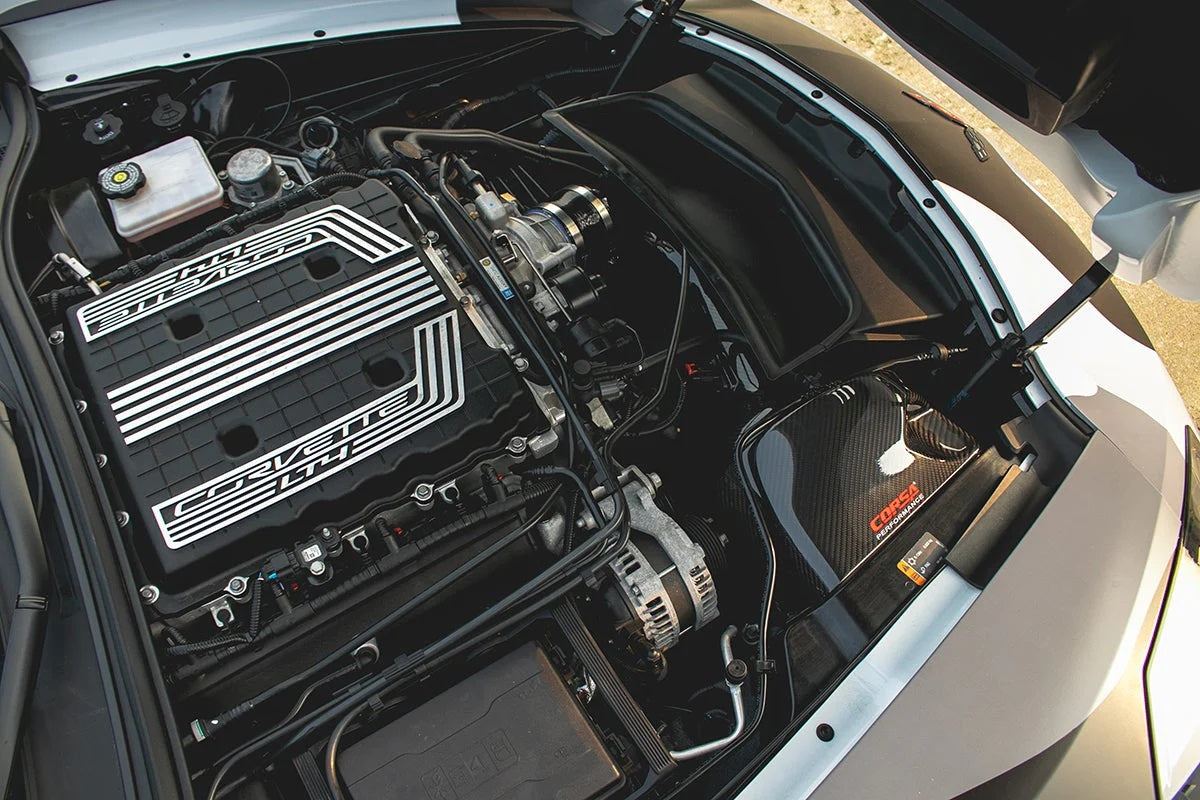 C7 Corvette Z06 Carbon Fiber Cold Air Intake: Corsa LT4 Engine Bay