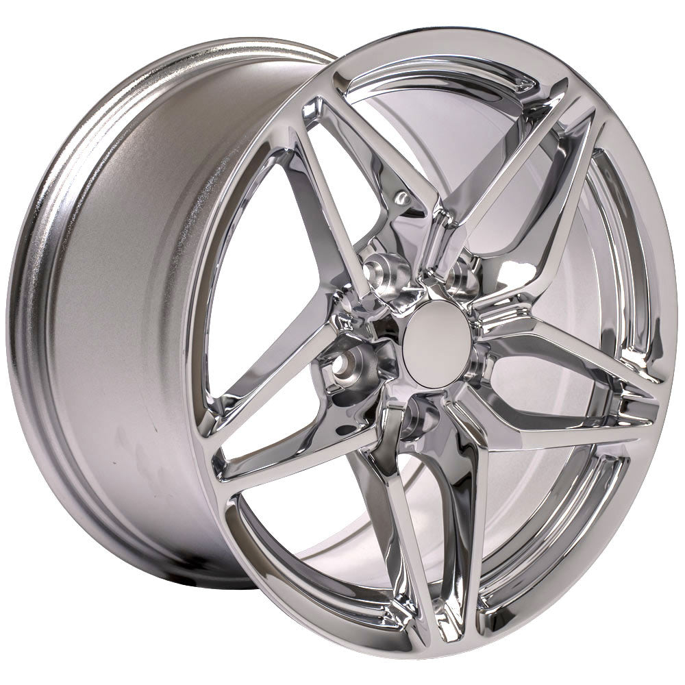 C7 Corvette ZR1 Style Replica Wheel - Chrome Single