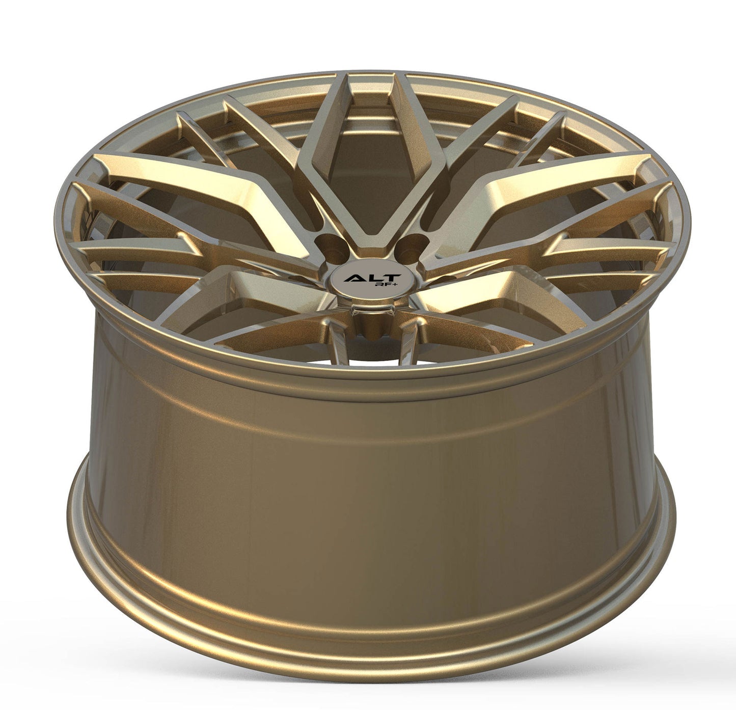 C8 Corvette Wheels: ALT Forged Velocity - Satin Bronze (concave view)