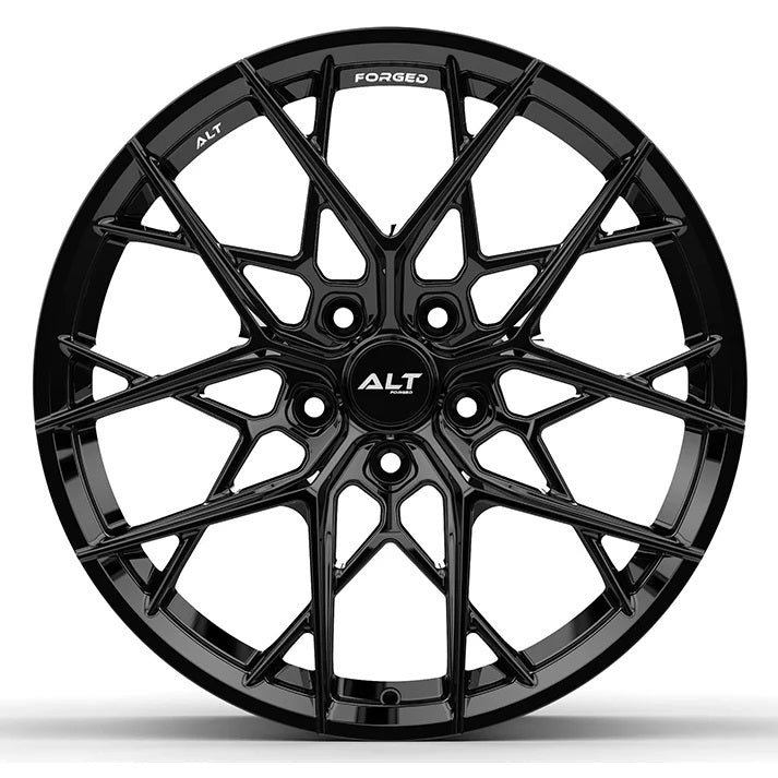 C8 Corvette Wheels: ALT15 FORGED - Gloss Black (face)