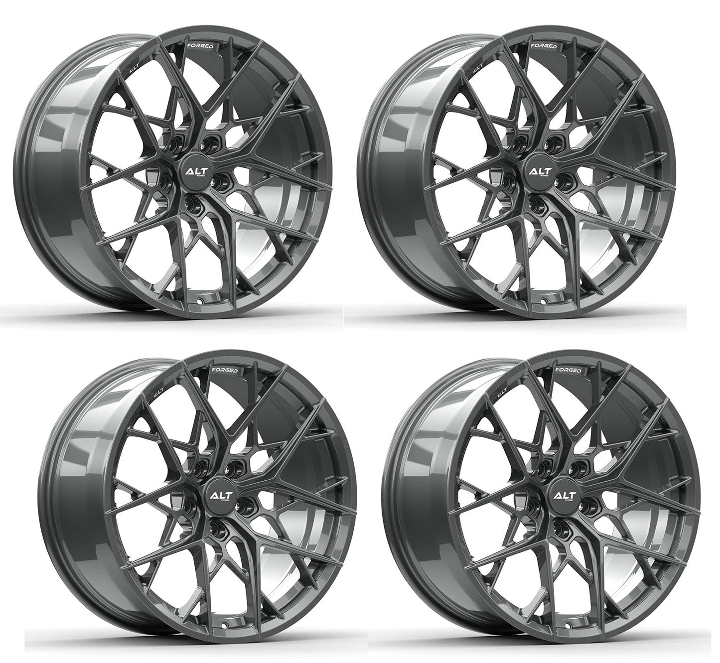 C8 Corvette Wheels: ALT15 FORGED - Gunmetal (Set)