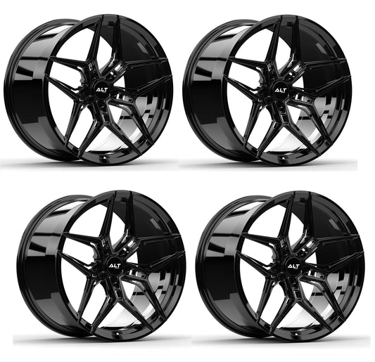 C8 Corvette Wheels: ALT18 FORGED - Gloss Black (Set)