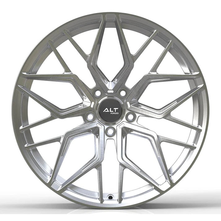 C8 Corvette Wheel: ALT20 FORGED - Brushed Aluminum (face)