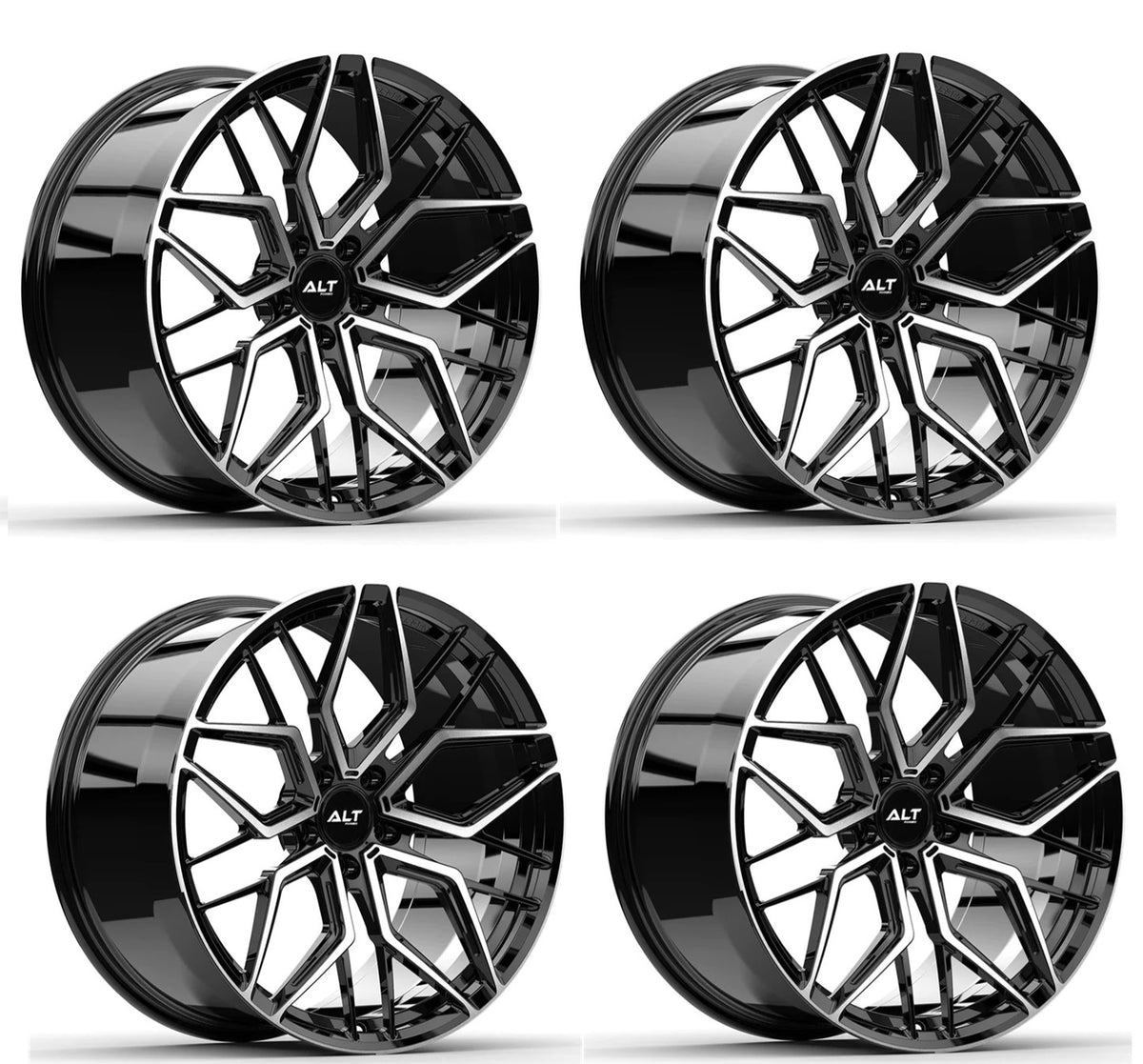 ALT20 FORGED Wheels for C8 Corvettes - Gloss Black w/ Brushed Face ...