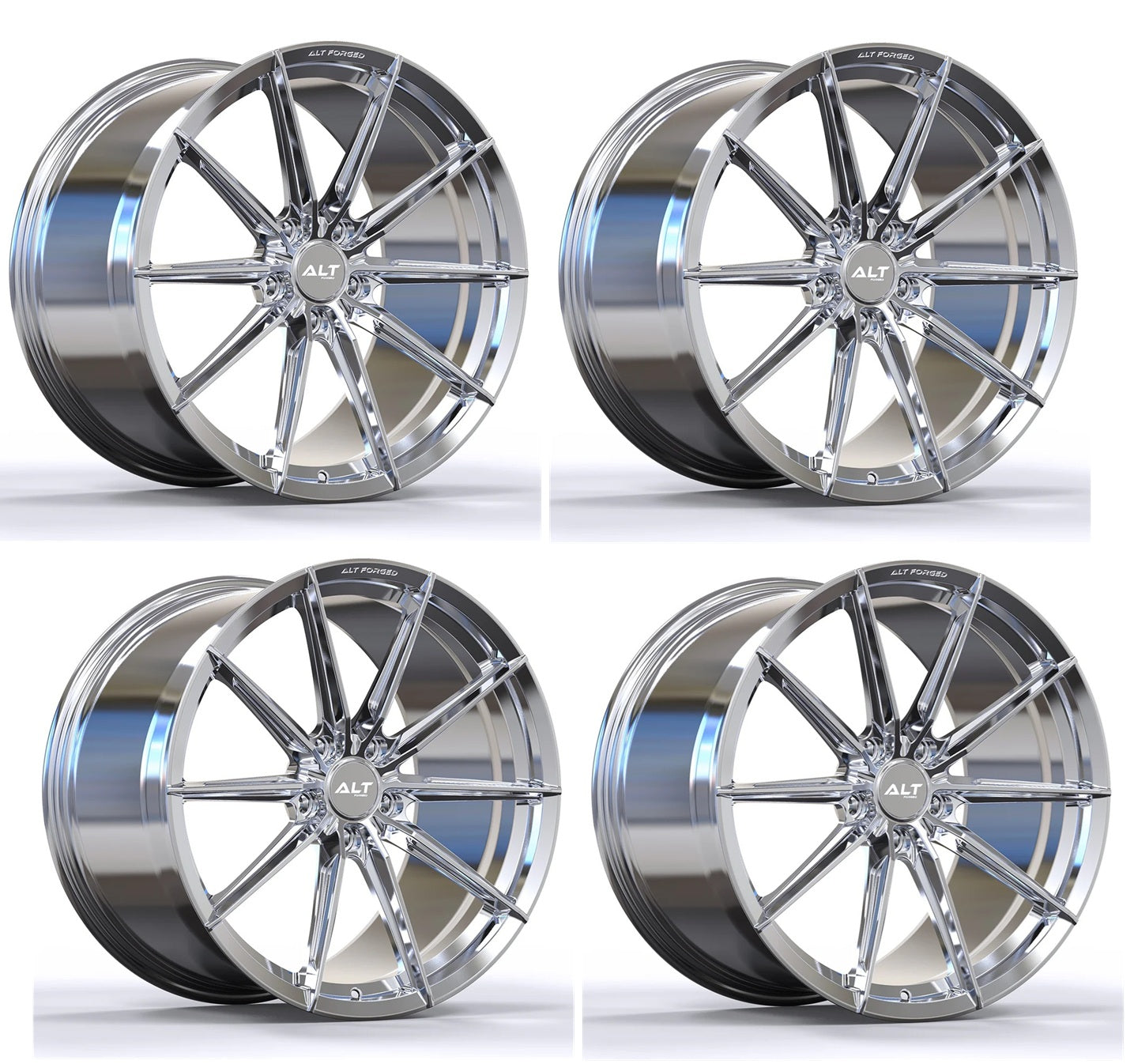 C8 Corvette Wheels: ALT6 FORGED - Chrome (Set)