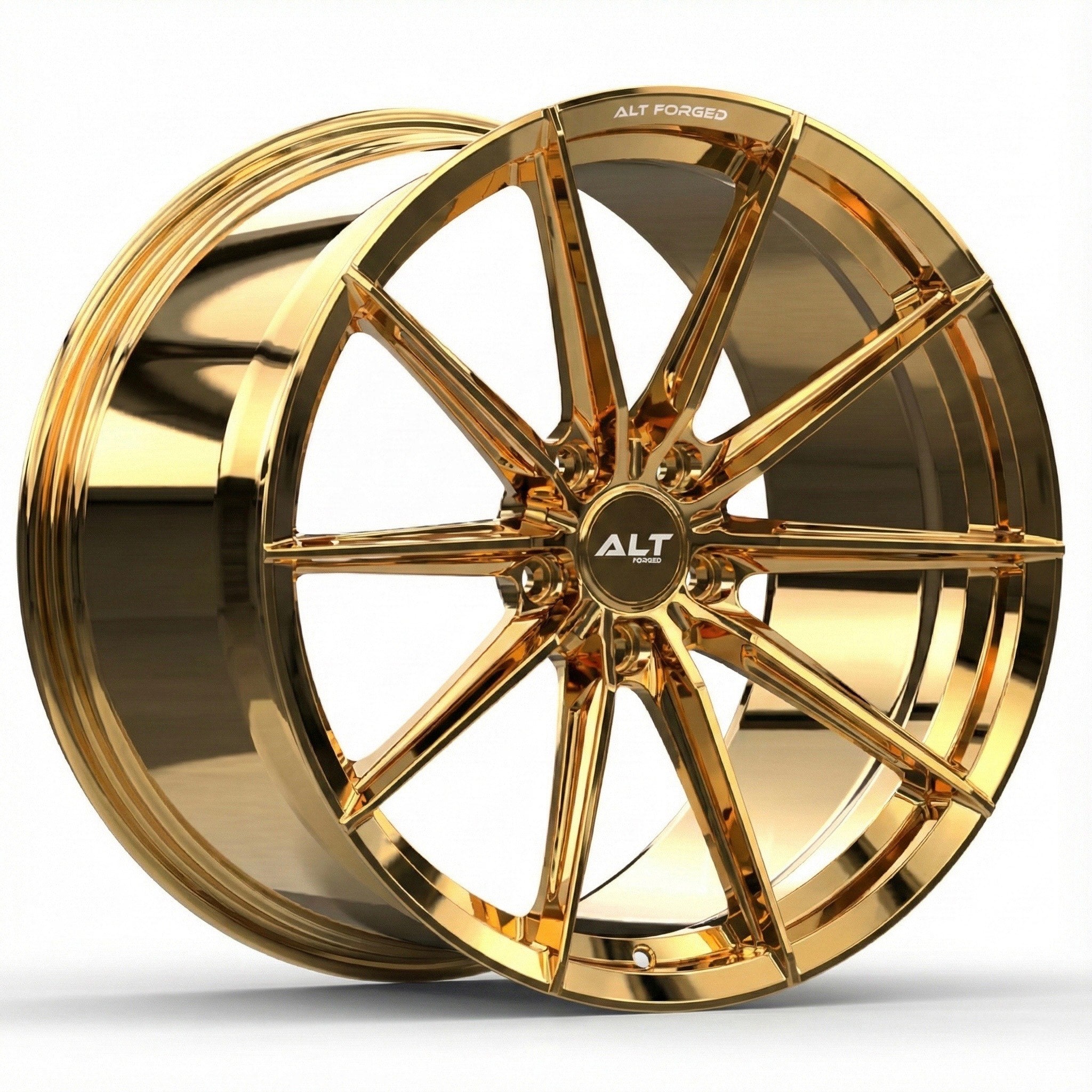 ALT 6 FORGED Wheels for Corvettes - Gold Chrome – Surf City Corvettes