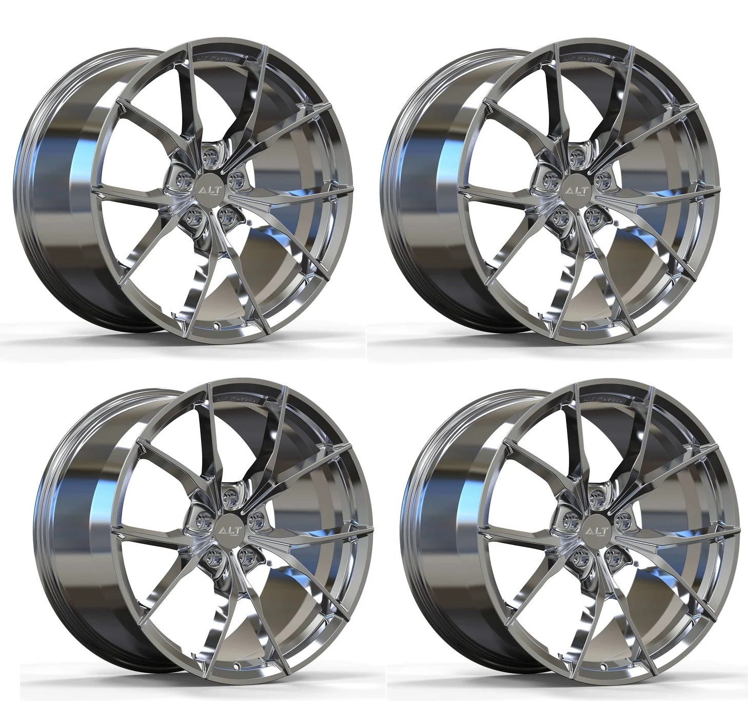 C8 Corvette Wheels: ALT7 FORGED - Chrome (Set)