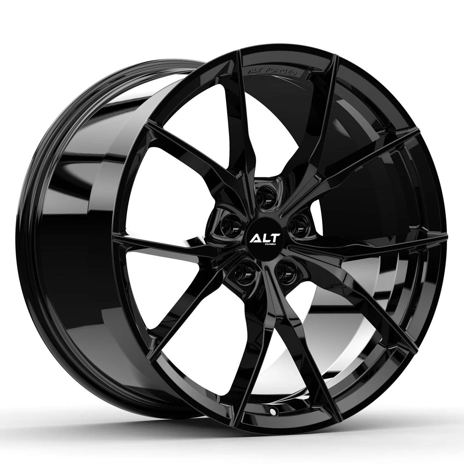 C8 Corvette Wheels: ALT7 FORGED - Gloss Black