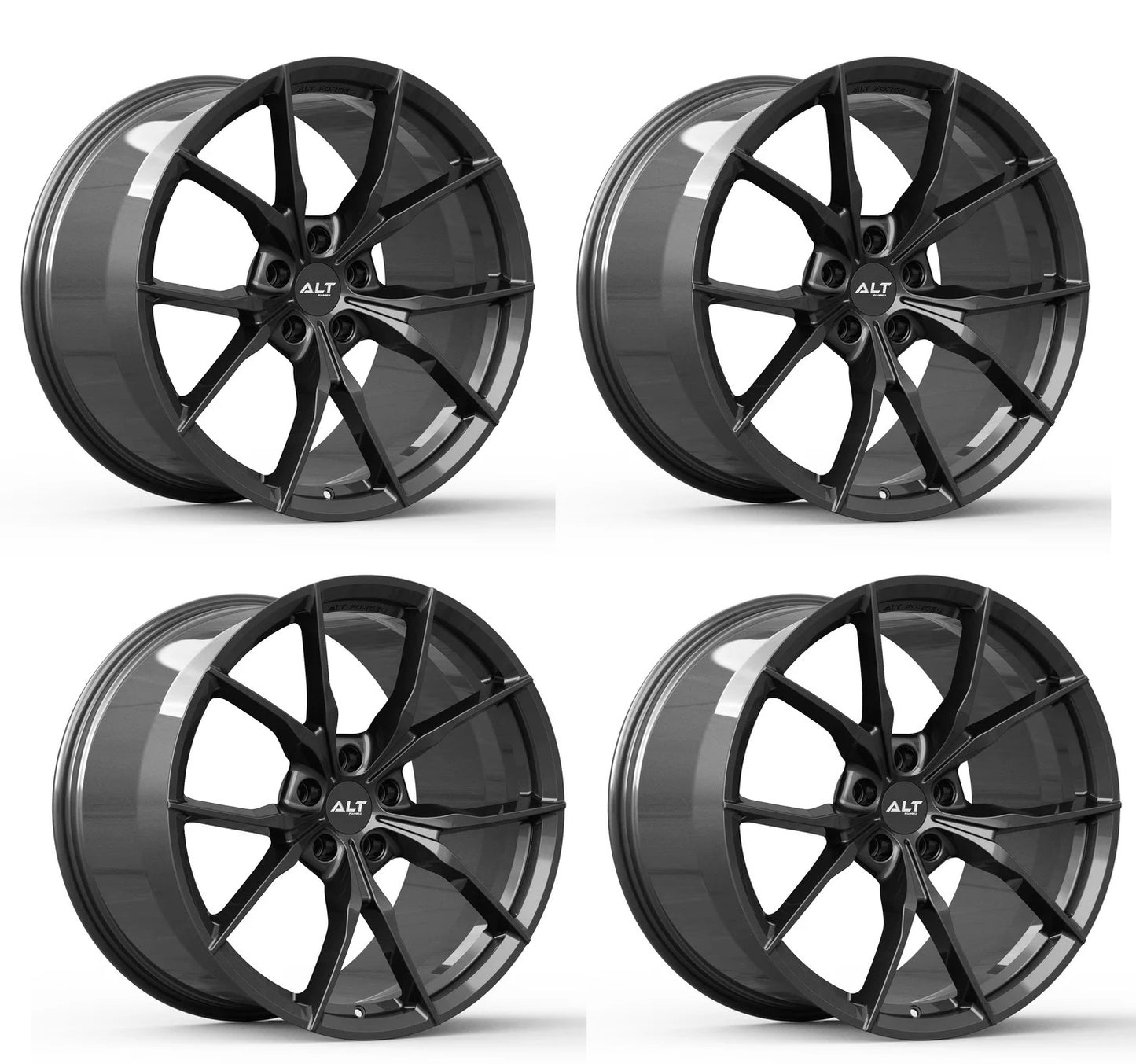 C8 Corvette Wheels: ALT7 FORGED - Gloss Gunmetal (Set)