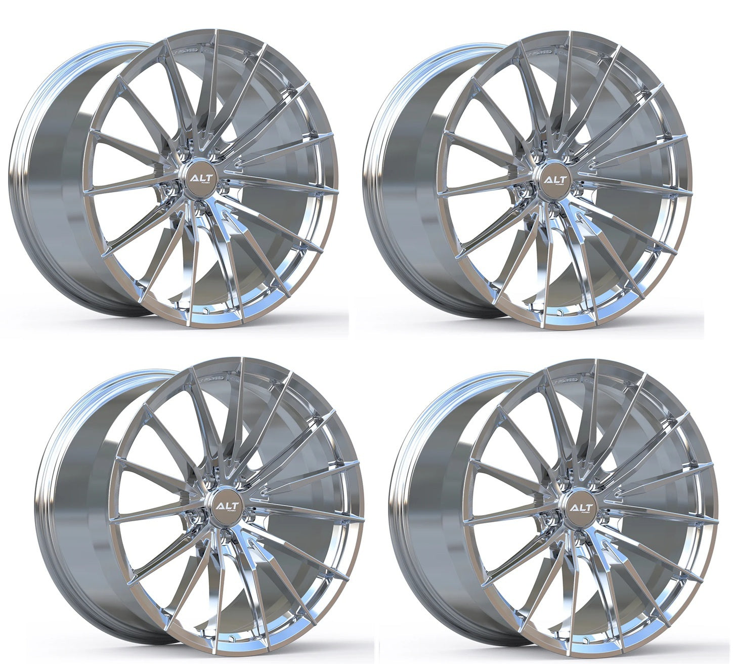 C8 Corvette Wheels: ALT8 FORGED - Chrome (Set)