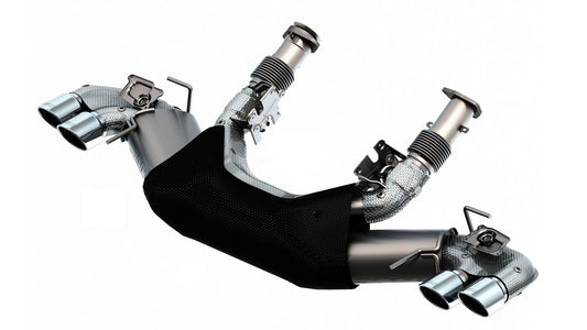 C8 Corvette Exhaust System: Borla Cat-Back AFM/NPP w/ Quad 4" Chrome Tips - S-Type Sound Level