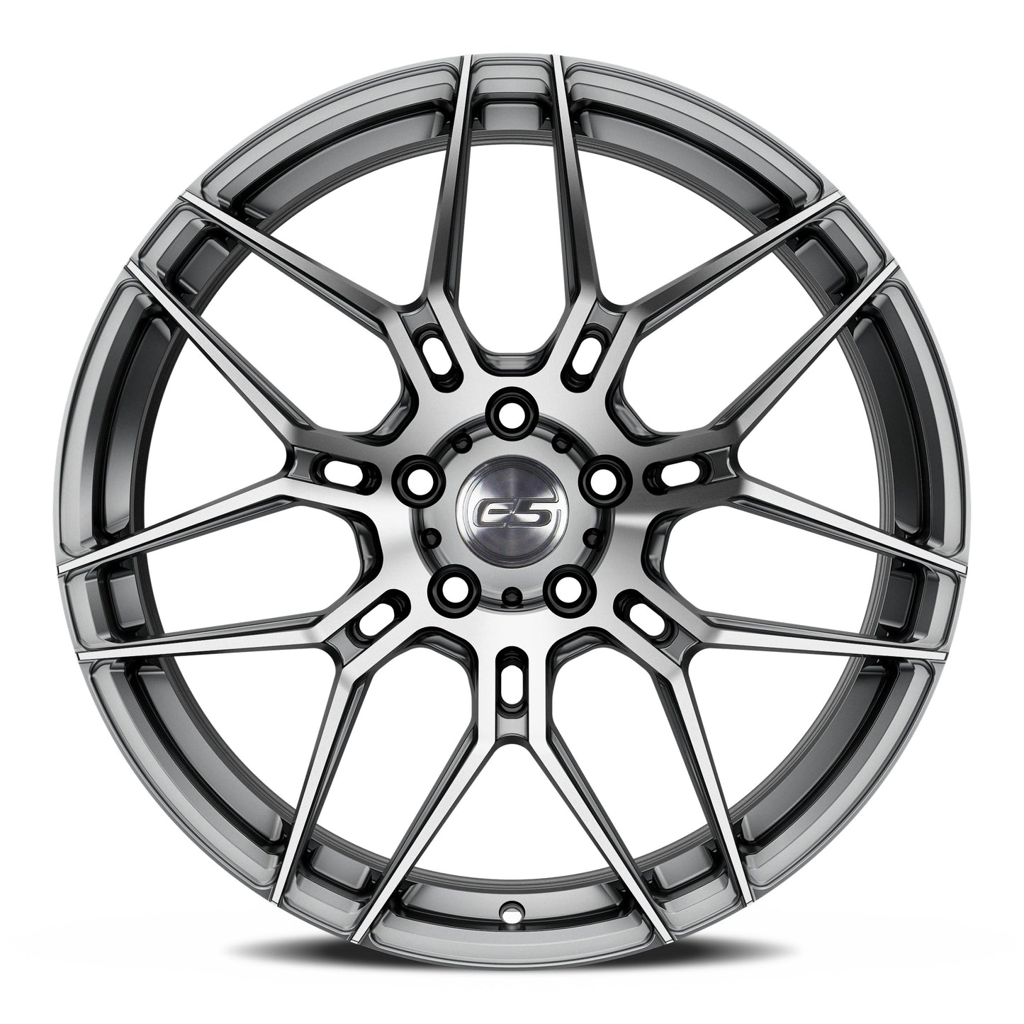 C8 Corvette E5 Speedway Wheel - Brushed Titanium (face)