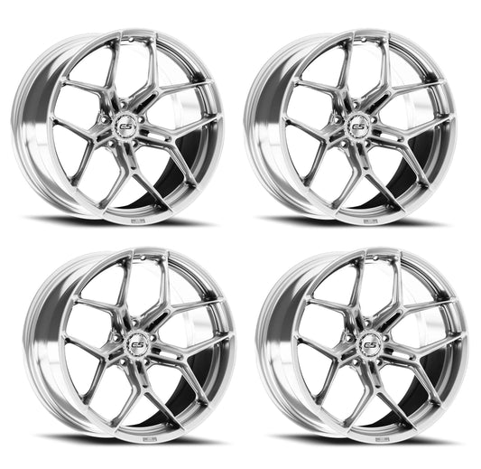 C8 Corvette Wheels: E5 Talladega - Brushed Aluminum (Set)