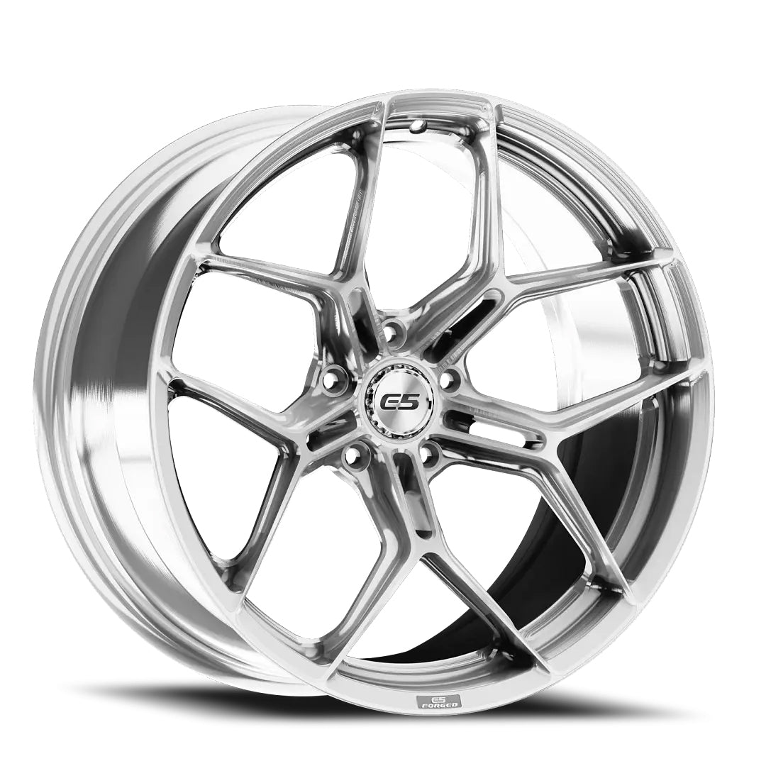 C8 Corvette Wheels: E5 Talladega - Brushed Aluminum