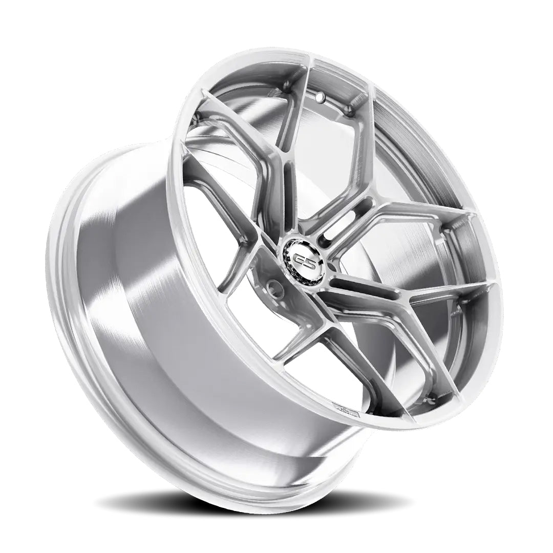 C8 Corvette Wheels: E5 Talladega - Brushed Aluminum (concave)