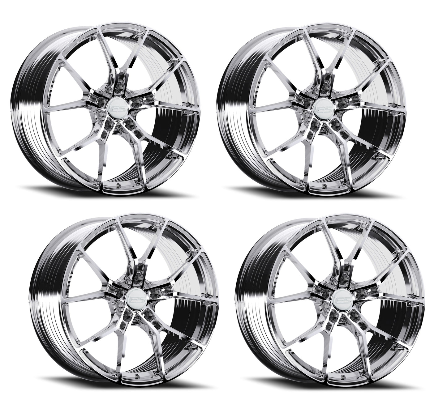 C8 Corvette Wheels: E5 Daytona - Chrome (Set)