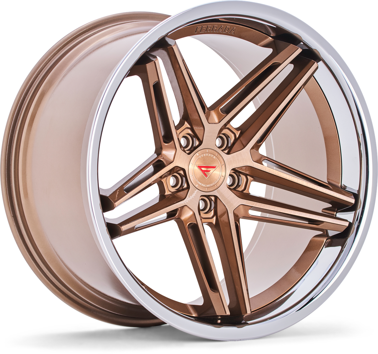 C8 Corvette Wheels: Ferrada CM1 - Brushed Cobre w/ Chrome Lip