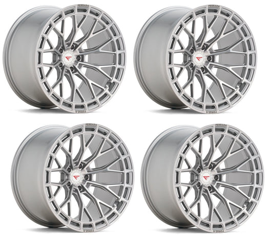 C8 Corvette Wheels: Ferrada FR12 - Machine Silver (Set)