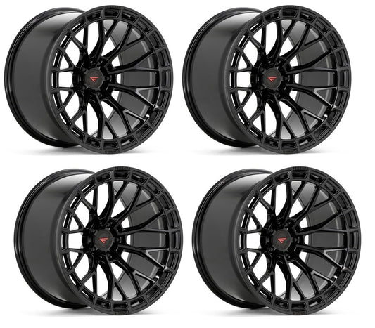 C8 Corvette Wheels: Ferrada FR12 - Obsidian Black (Set)