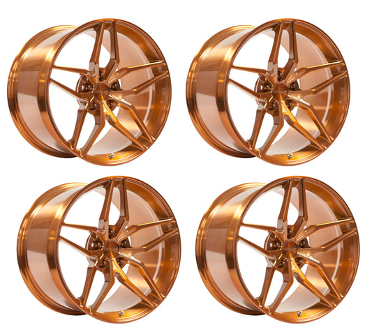 C8 Corvette Wheels: Forgeline EX1 - Transparent Copper (Set)