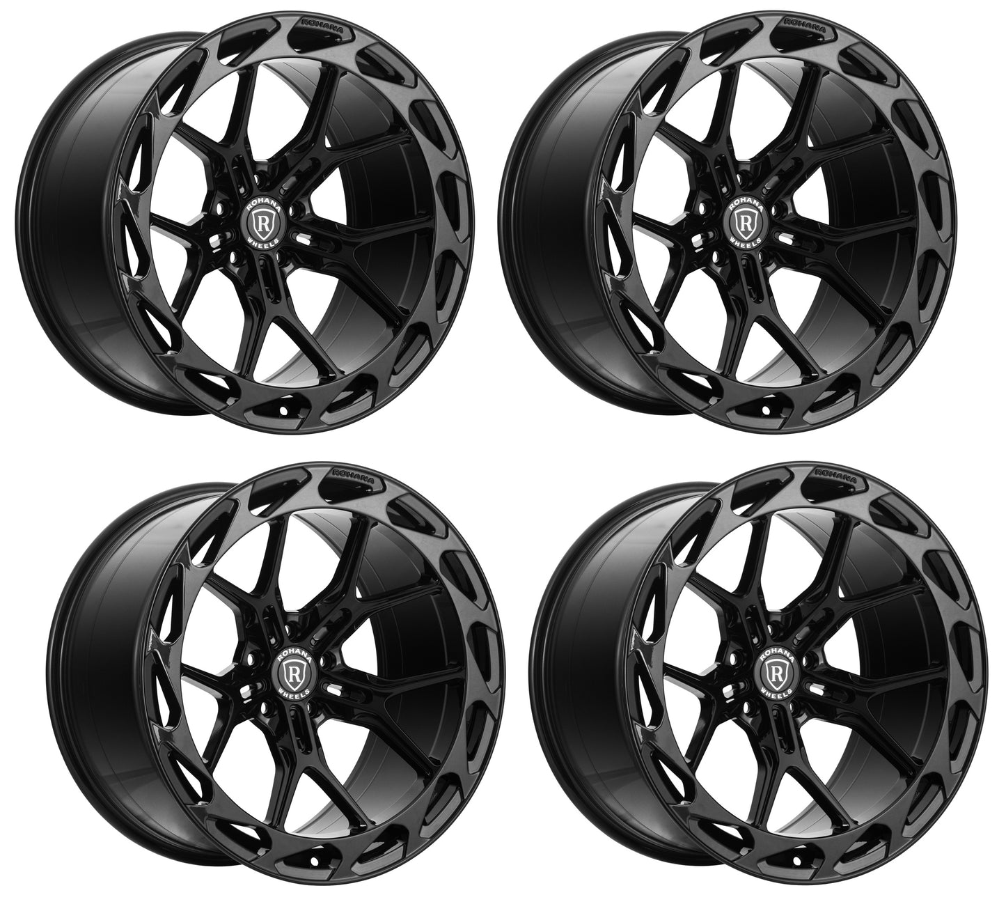 C8 Corvette Wheels: Rohana RFX19 - Gloss Black (Set)
