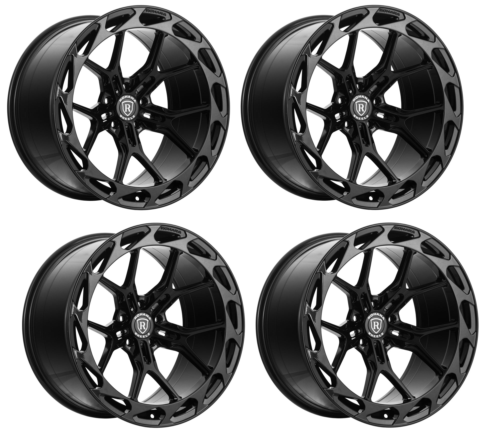 C8 Corvette Wheels: Rohana RFX19 - Gloss Black (Set)