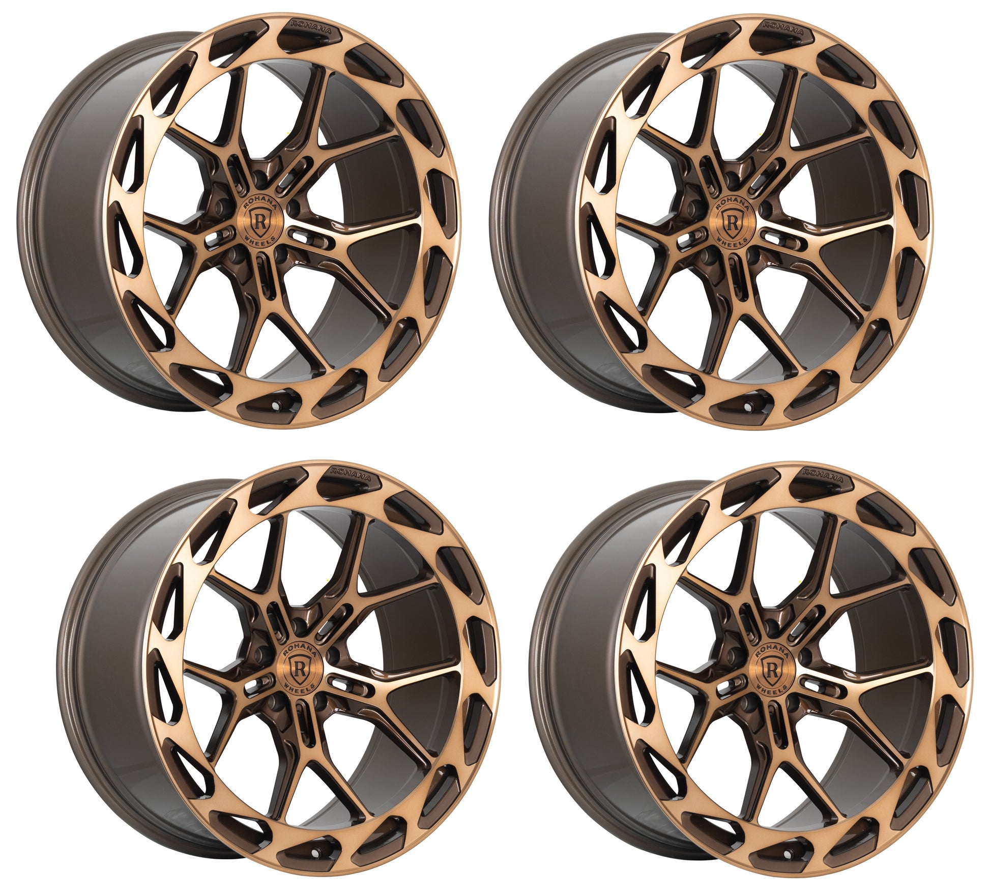C8 Corvette Wheels: Rohana RFX19 - Machine Bronze (Set)