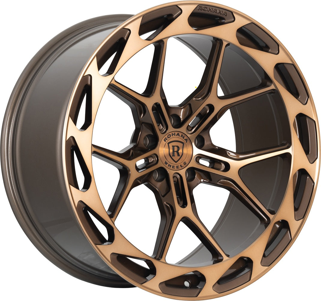 C8 Corvette Wheels: Rohana RFX19 - Machine Bronze