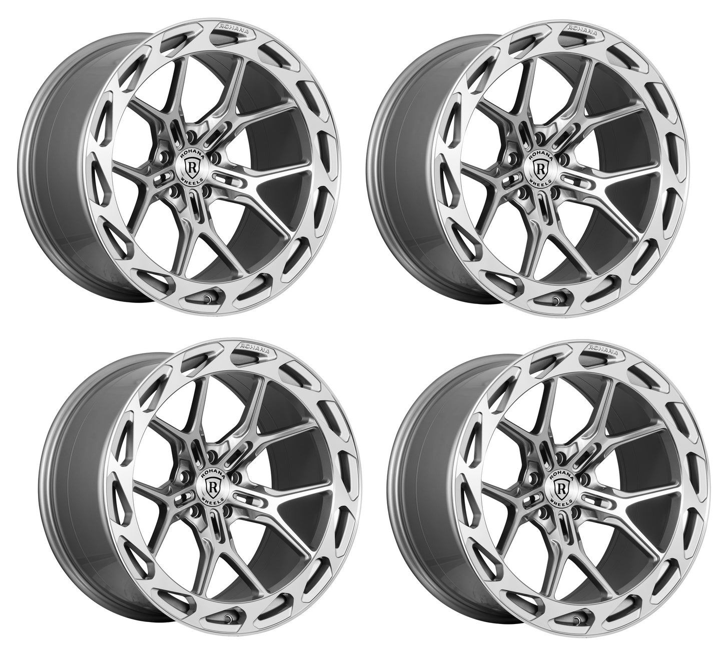 C8 Corvette Wheels: Rohana RFX19 - Machine Silver (Set)