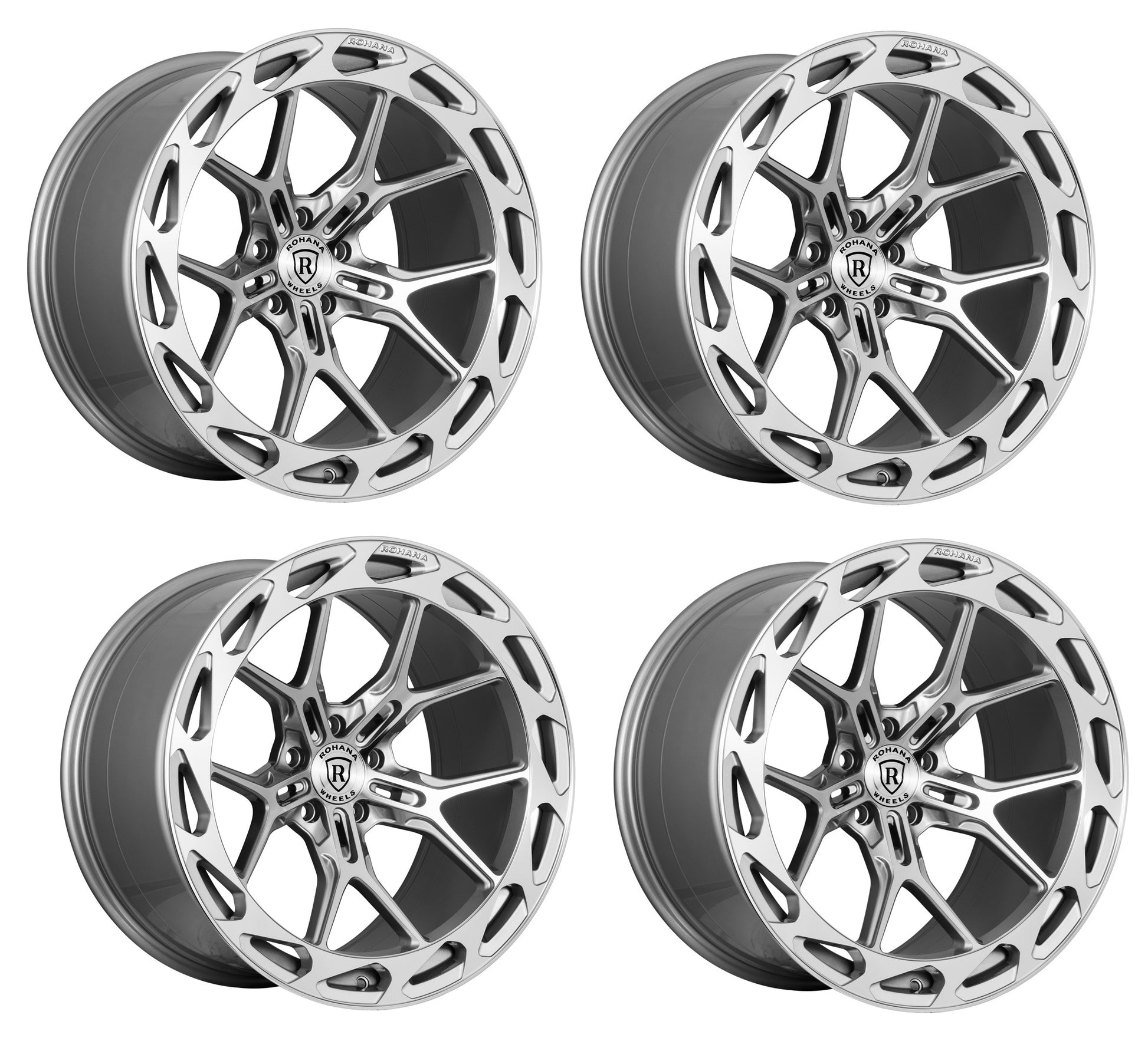 C8 Corvette Wheels: Rohana RFX19 - Machine Silver (Set)