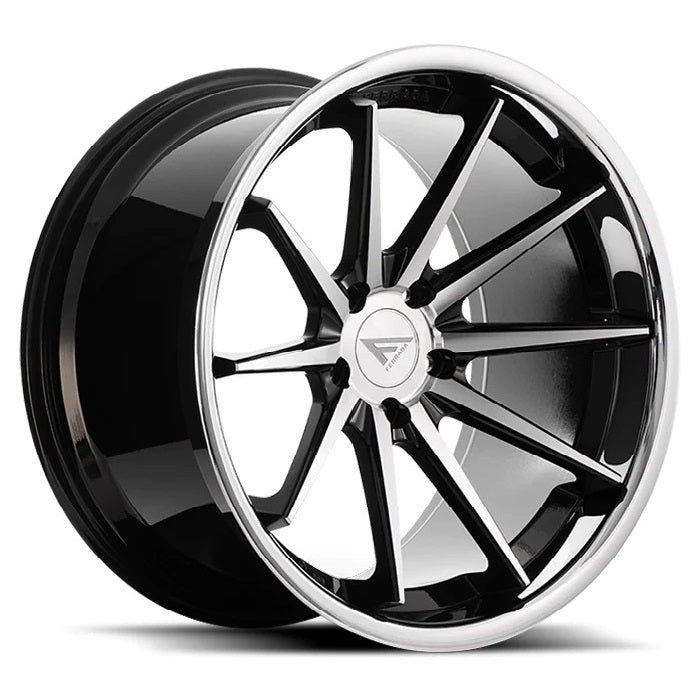 C8 Corvette Wheels: Ferrada FR4 - Machine Face w/ Chrome Lip