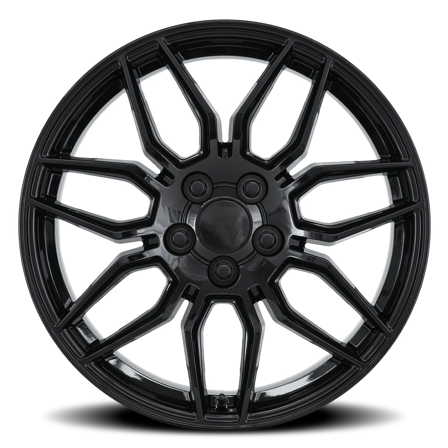 C8 Corvette Z06 Spider Replica Wheel - Gloss Black (front)