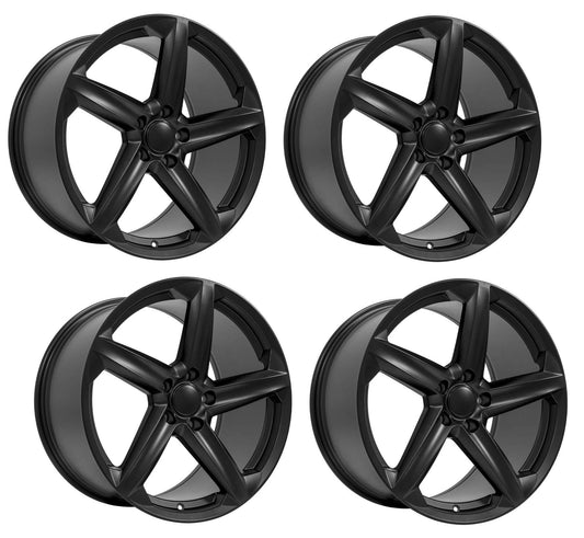 C8 Corvette Z06 Replica Wheels - Satin Black Complete Set
