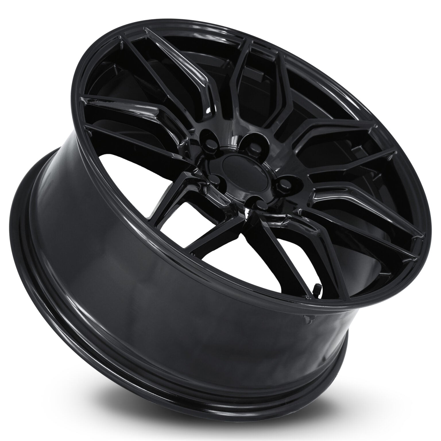 C8 Z06 Spider Gloss Black Corvette Reproduction Wheels - Complete