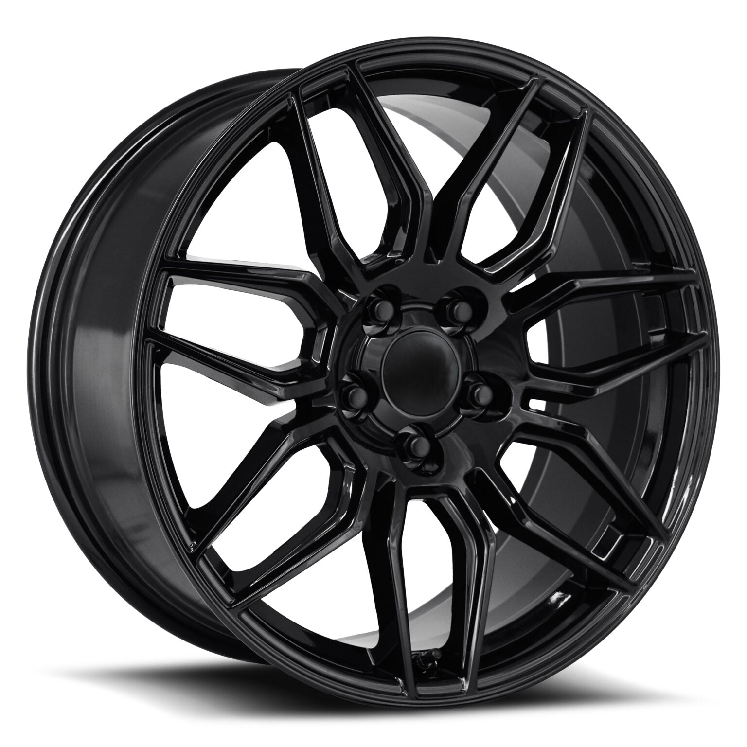 C8 Z06 Spider Gloss Black Corvette Reproduction Wheels - Complete