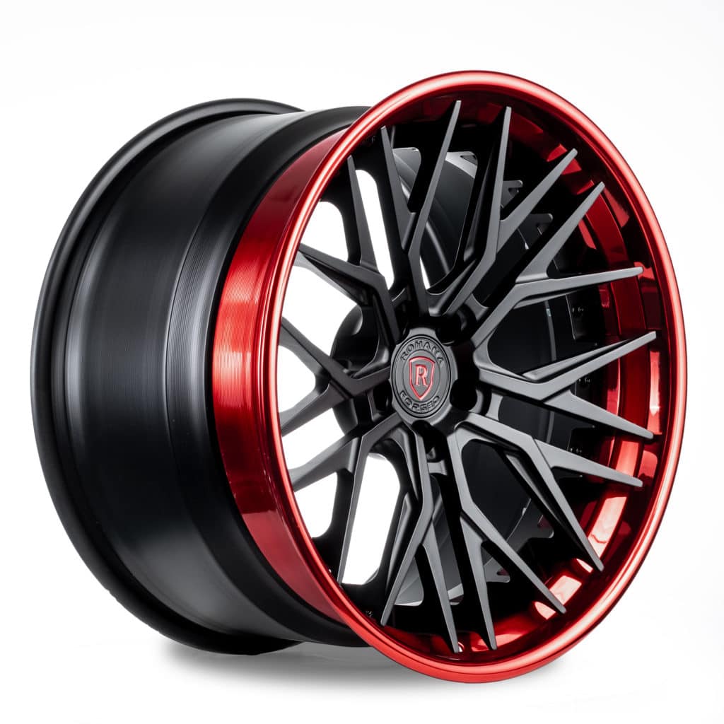 Corvette Wheels: Rohana RFG3 - Black w/ Red Lip