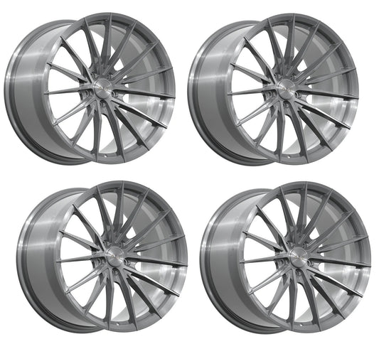 C8 Corvette Wheels: ALT8 FORGED - Brushed Titanium (Set)